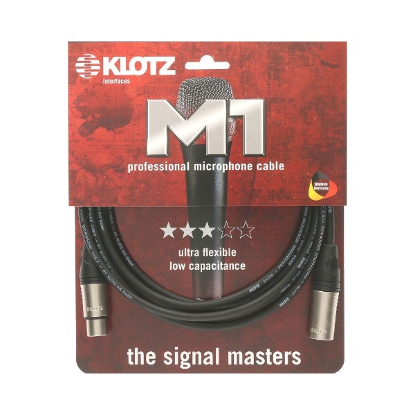 KLOTZ M1 PRIME 클로츠 마이크 케이블 (XLR:XLR, KLOTZ 커넥터) 블랙
