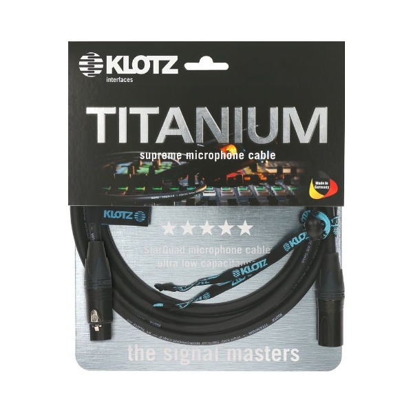 KLOTZ TITANIUM HIGH-END STARQUAD 클로츠 마이크 케이블 (XLR:XLR, Neutrik 커넥터)