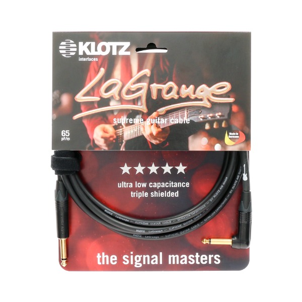 KLOTZ LaGrange SUPREME 클로츠 기타 케이블 (TSㅡ자:TSㄱ자, Neutrik 커넥터)