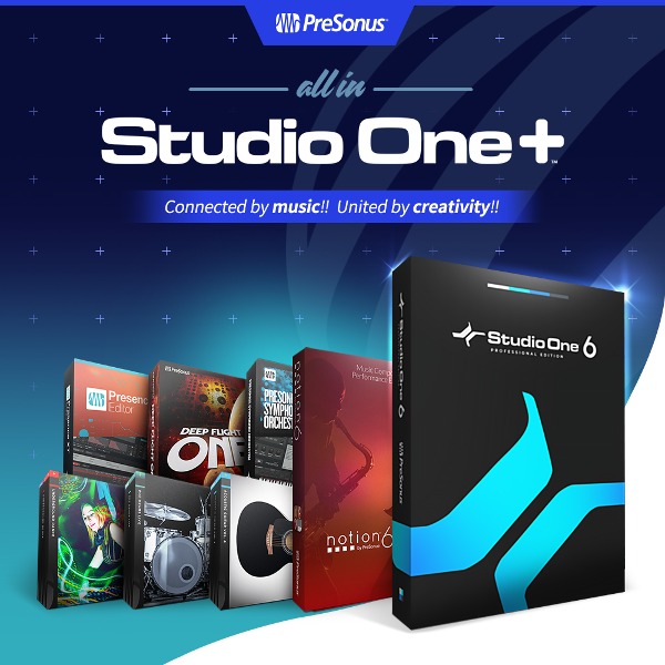 PRESONUS Studio One + 프리소너스 스튜디오원 플러스 구독권 (스피어, 실시간)