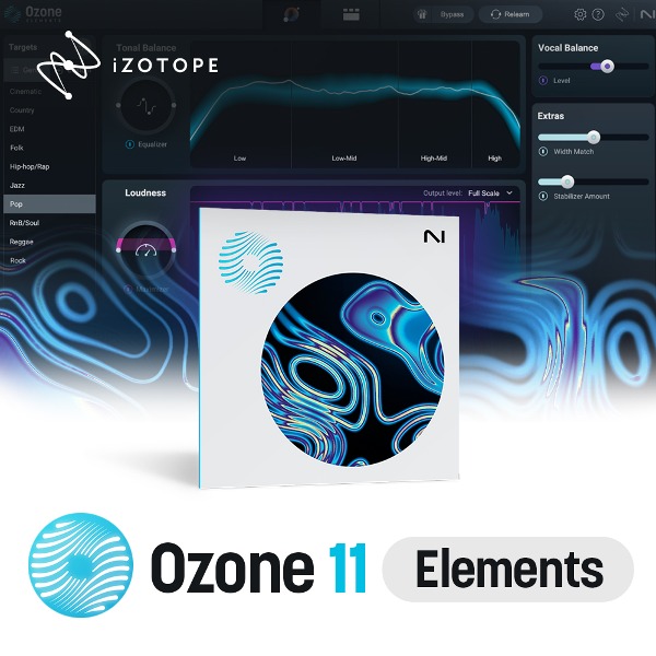iZotope Ozone 11 Elements 아이조톱 AI 믹싱 및 마스터링 기초 플러그인